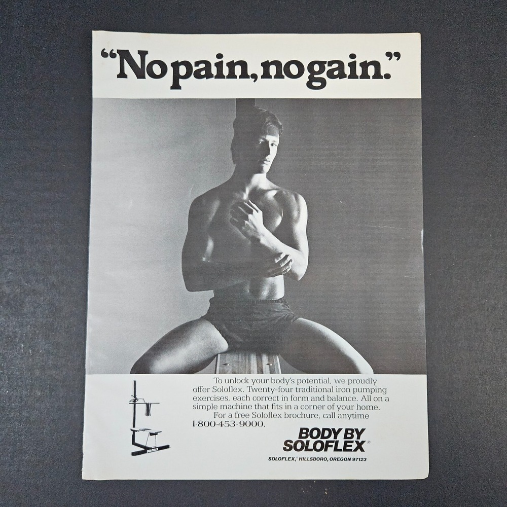 1983 Body By Soloflex Workout Exercise Machine Vintage Print Ad Hillsboro OR